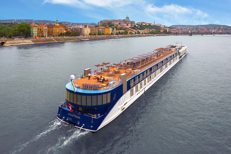 Exterior of European river cruise ship, AmaPrima