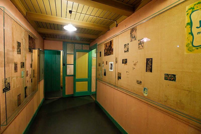 Anne Frank's bedroom inside the hidden annex