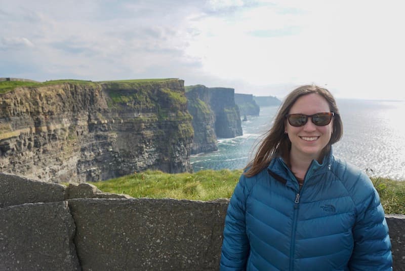 Cassie Tetro at the Cliffs of Moher inIreland