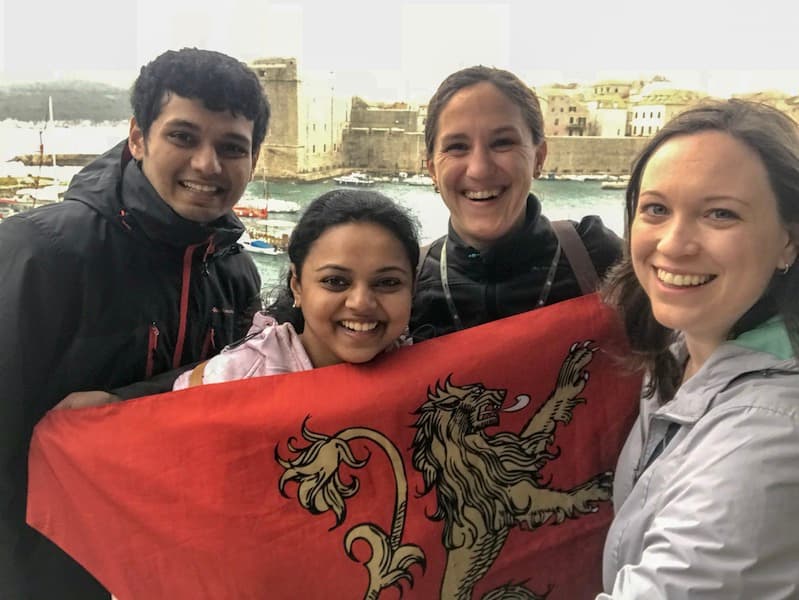 Cassie with her Game of Thrones tour mates in Dubrovnik