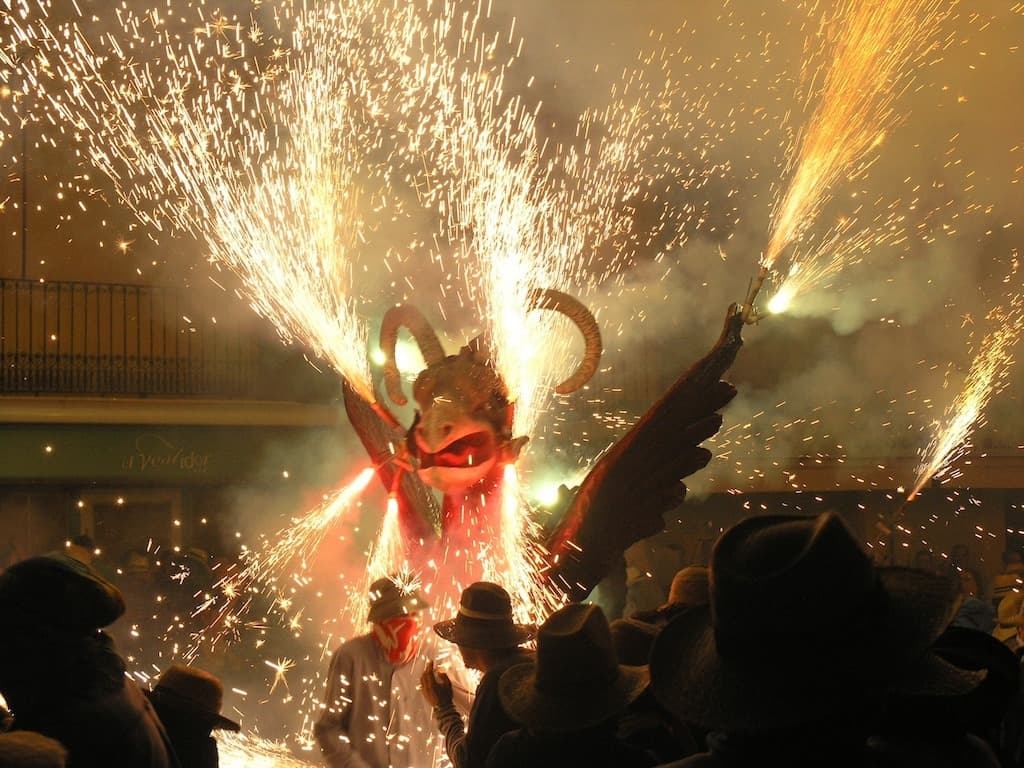 The Correfoc (“Fire Run”) at the Le Merce Festival in Barcelona