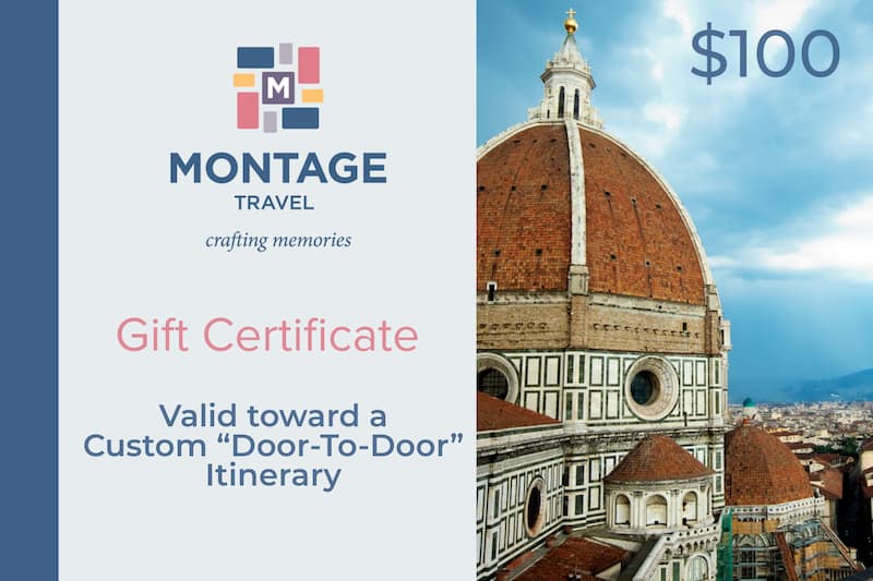 Gift Certificate for travel planning services