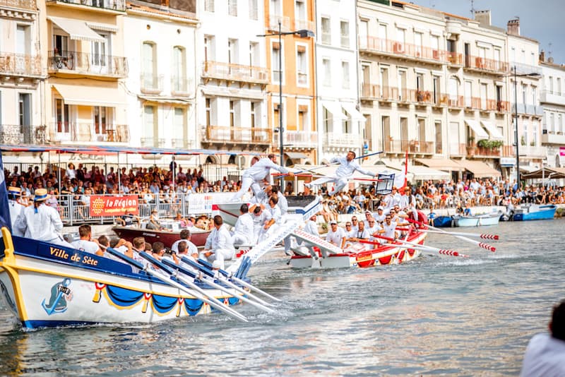 Two boats Water Jousting in Sete, France