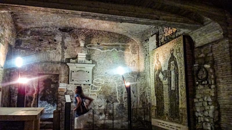 Underground inside the Basilica San Clemente in Rome