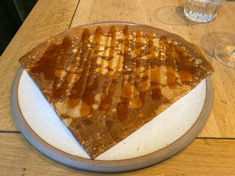 Salted Butter Caramel dessert Crêpe.