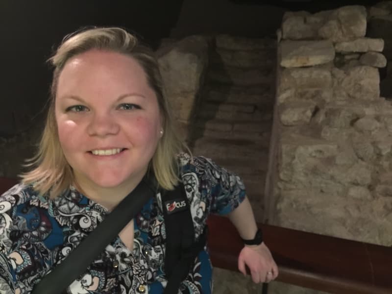 Clarice at the Paris Archeological Crypt.
