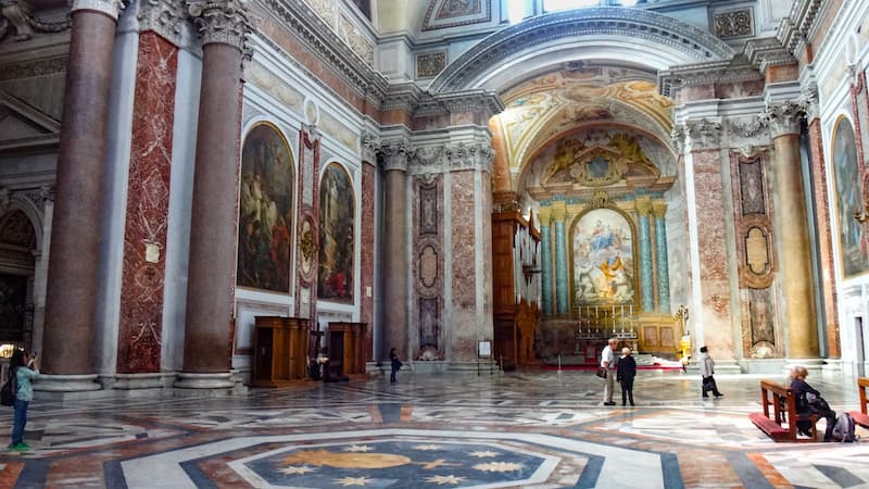 Interior of the ancient Bath of Diocletian in Rome